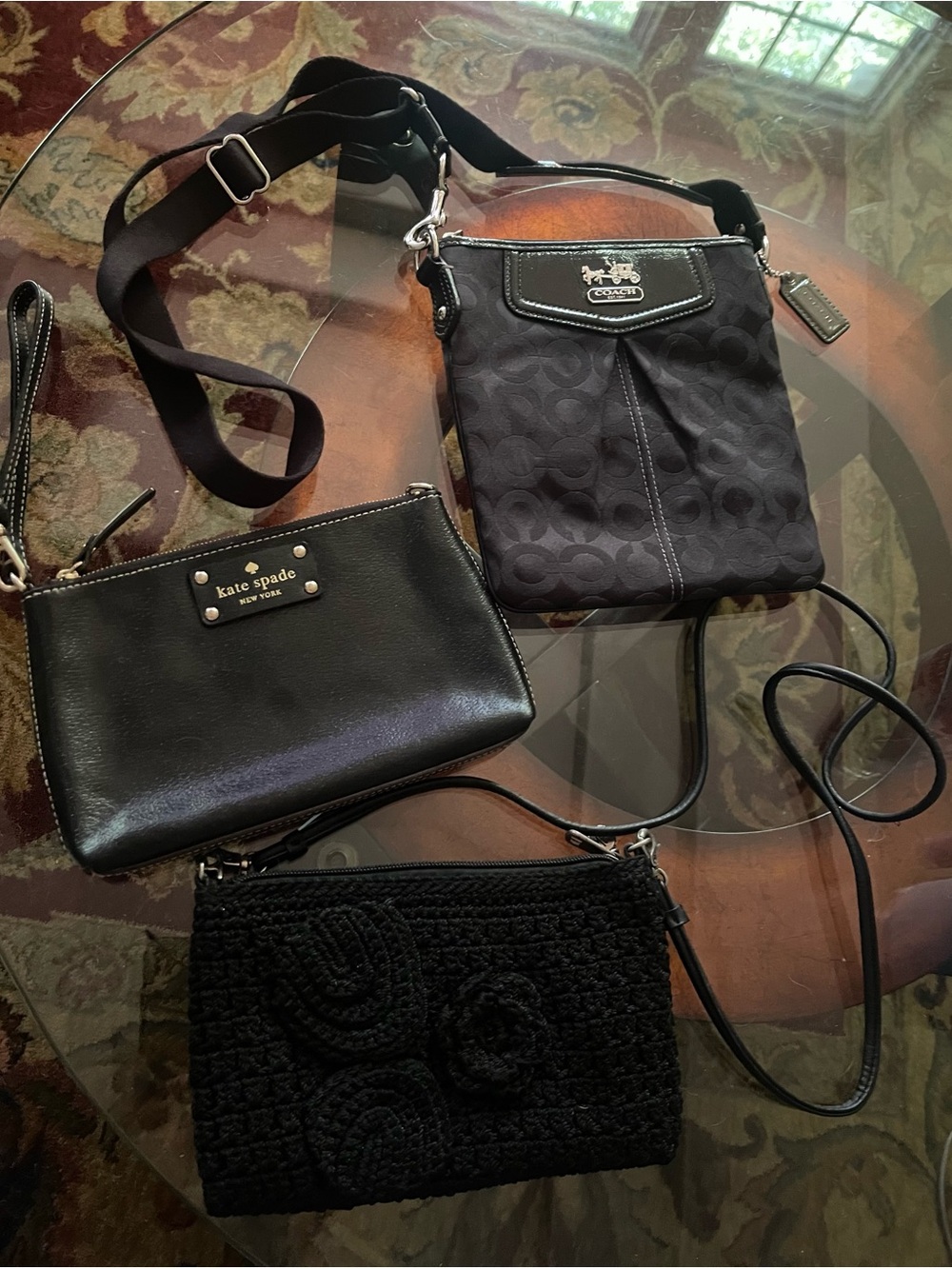 Bundle of 3 bags! Coach Black Crossbody, Kate Spade Clutch & The Sak Mini Bag